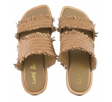 Negozi Online Two-bands sandal in woven leather F0817888-0157